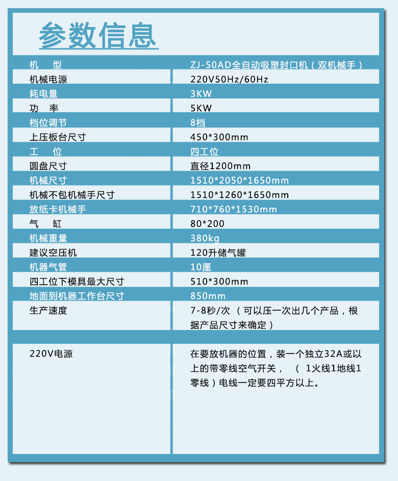 彩色筆全自動(dòng)吸塑包裝機(jī)參數(shù)